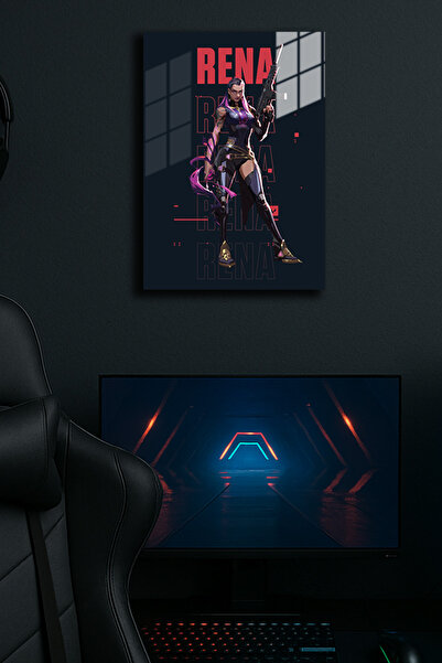 EABASKI "Valorant RENA" Baskılı Metal Poster, Oyun/Game Hediyelik Tablo 30x40 cm