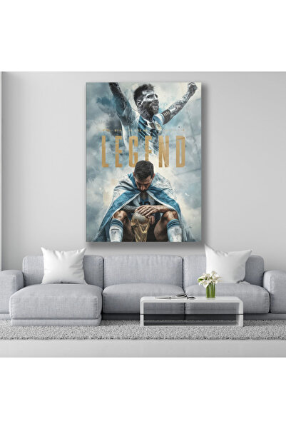 DEKORİCACAM Messi Cam Tablo