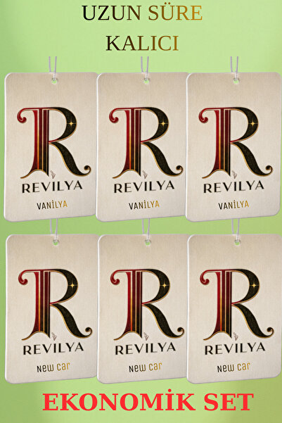Revilya Oto Kokusu Askılı 6 Adet Set – Vanilya & Yeni Araba – Ekonomik Kalıcı...