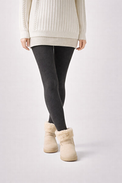 PJ & Me 100 Den Ekstra Kalın Koyu Taş Gri Opak Kadın Külotlu Çorap