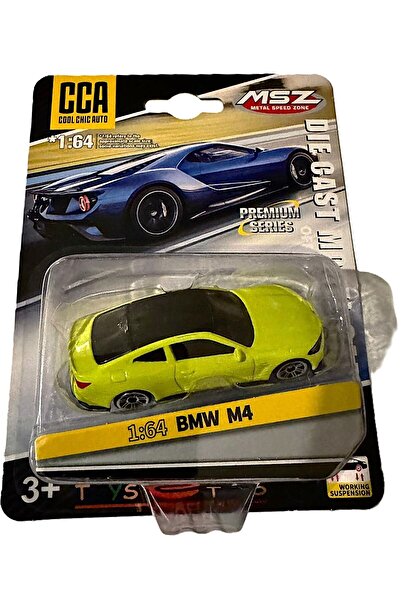 CCA Cool Chic Auto Bmw M4 Die-Cast Model Car, 1:64 Scale, Yellow, Working Sus...