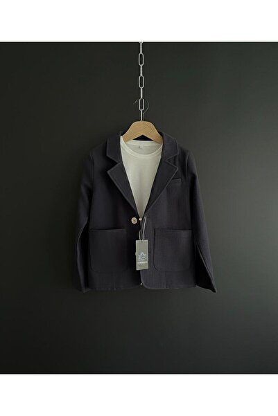 STAR GOGO KİDS BOYS' PREMIUM ORGANIC LINEN JACKET (LOOSE FIT.)