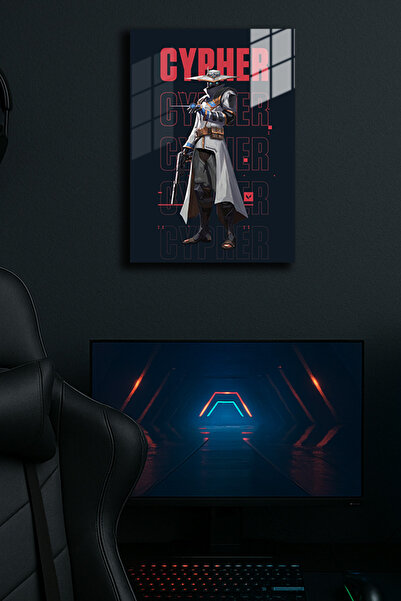 EABASKI Poster metalic "Valorant CYPHER" cu imprimeu, Tablou cadou pentru joc...