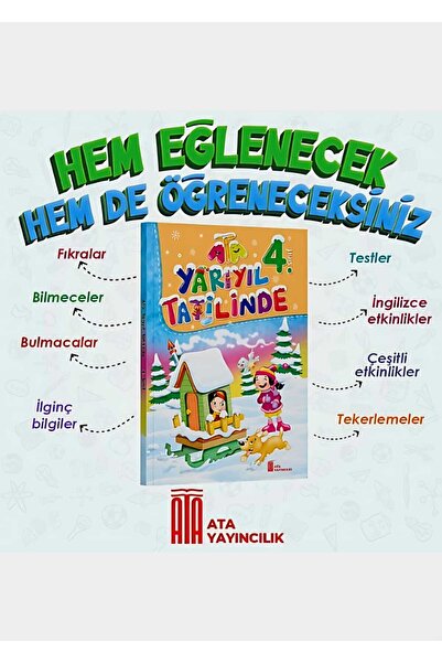 Ata Yayıncılık ATA YAYINLARI YARIYIL TATİL KİTABI 4 SINIF.