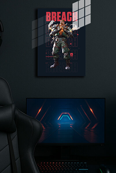EABASKI Poster metalic "Valorant BREACH" cu imprimeu " pentru jocuri, cadou, ...