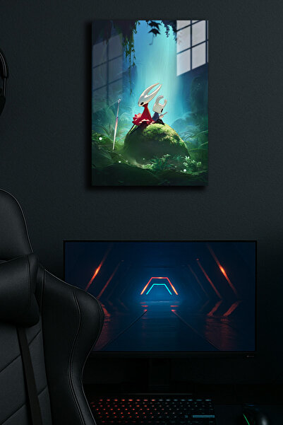 EABASKI Poster metalic "Hollow Knight" cu imprimeu 8, Tablou cadou pentru joc...