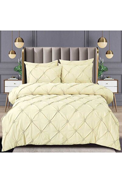 Patul Bed Linen 6 Pieces, Fine Cotton, Sulphur, Double Bed, 2 Persons