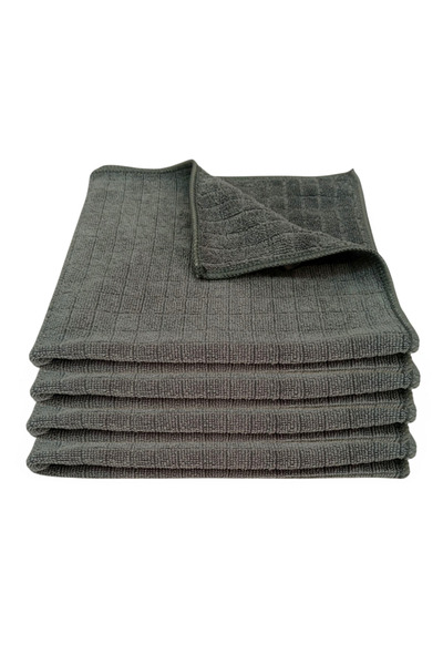 Silver Kareli Mikrofiber Genel Temizlik Ve Tezgah Bezi 40*40 cm (4 Adet)
