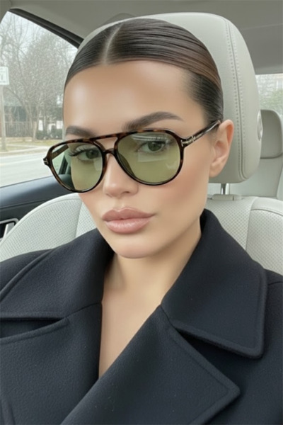 Dio Armati نظارات شمسية ساروينا إير للجنسين من الزجاج الأخضر الفهد |   حماية ...