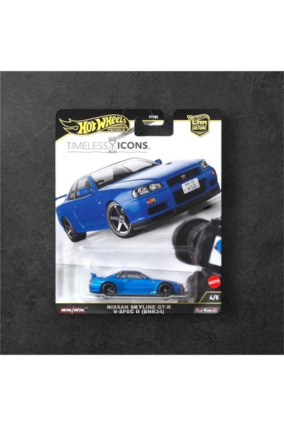 HOT WHEELS Premium - Nissan Skyline GT-R V•Spec II (BNR34) (1/64) Timeless Ic...