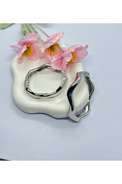 Butik Vintage Dalgalı Model Kelepçe Bileklik