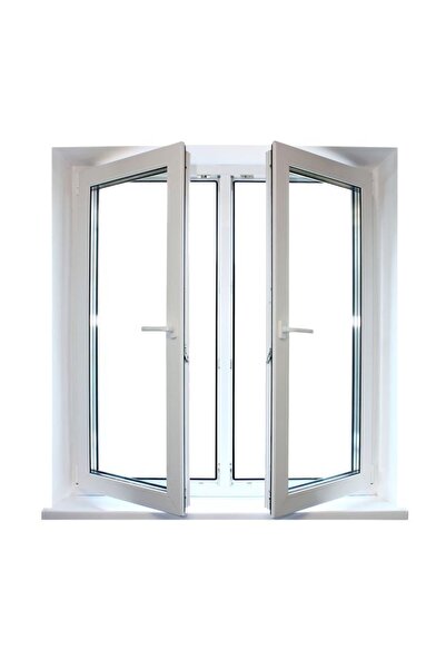 PROLINE ÇİFT KANATLI PİMAPEN PENCERE (120X120 ) BEYAZ RENK CAMSIZ