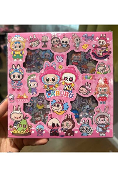 CEPHOME Labubu 100 Parça Sticker Seti – Kutulu Kawaii Renkli Çıkartmalar, Def...