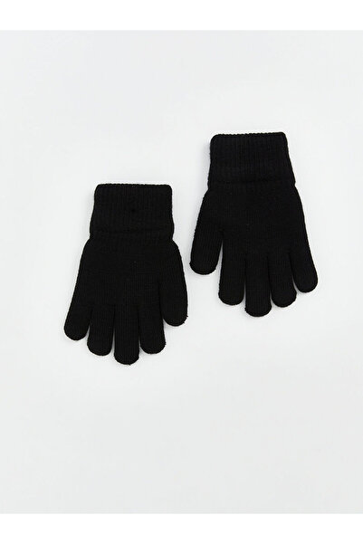 LC Waikiki Lcw Accessories Black Plain Boys' Gloves with Nevavm Difference