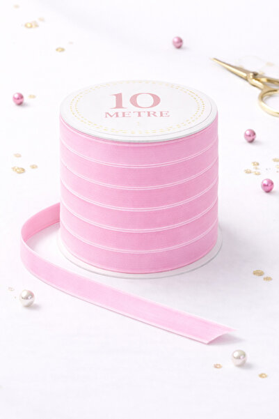 Ak Tuhafiye Panglică de catifea roz 1 cm – 10 metri |   Decorare, Cadouri, Lo...