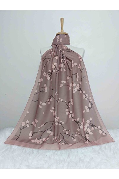 REMOMODA Patterned Flower Model Shawl Italian Cotton Flexible Soft Shawl High...