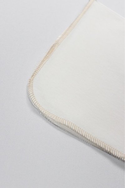 AKN Organic 20X20 10-Piece Combed Cotton Handkerchief 90102 Ecru