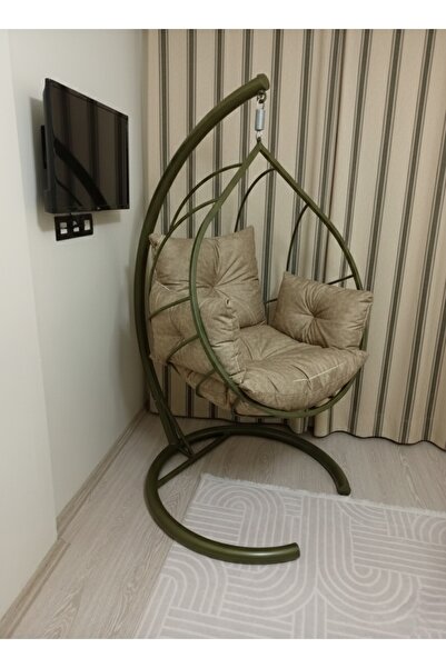 SİMURG SALINCAK VE DESİGN Haki Damla Salıncak- Armut Salıncak- Tek Kişilik Sa...