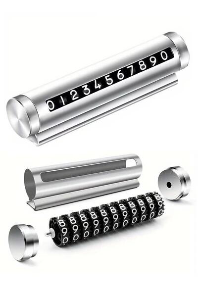 sanal trend قطعتان من أرقام التحكم في وقوف السيارات باللون الفضي، قابلة للضبط...