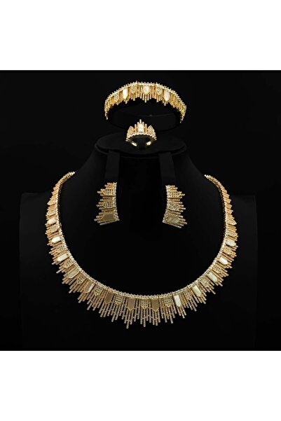 Generic Elegant gold zircon set, special edition, diamond-quality, 5 pieces, ...