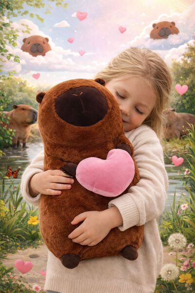 hamiyetkirtasiye Capybara Sevimli Dev Peluş Oyuncak