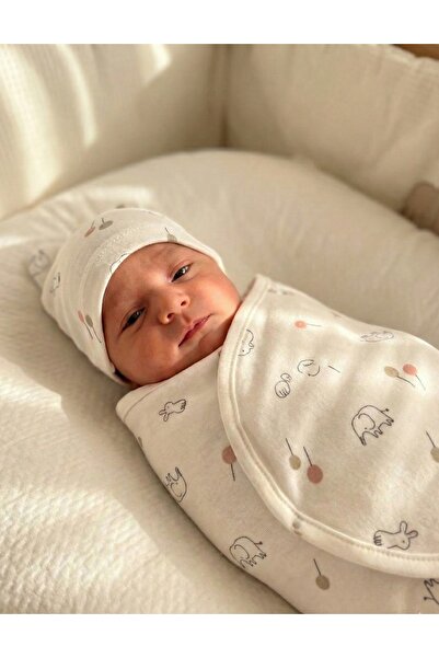 Lily and Co Şapkalı Bebek Kundak Battaniyesi Uni