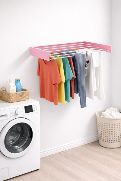 RaMetal Dekorasyon Katlanabilir Duvar Tipi Çamaşır Kurutmalık - Ekstra Sağlam...