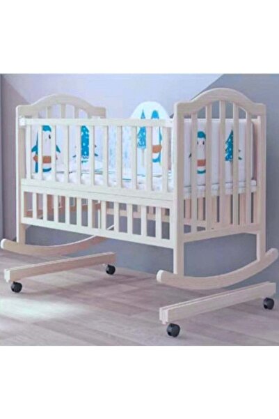 Baby Star Multi-Use Wooden Baby Bed - White