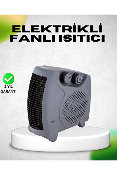 MegaSepet Fanlı Elektrikli Isıtıcı Termostatlı Güvenli Yanmaz Plastik Gövde