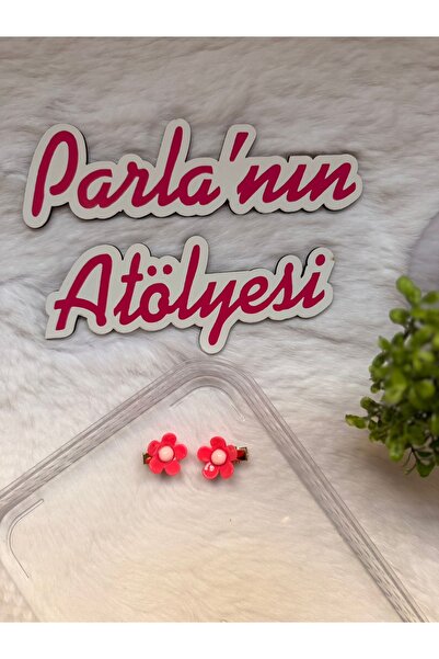 SOFT 2-шпилькова застібка для волосся з крокодиловою застібкою Червона квітка