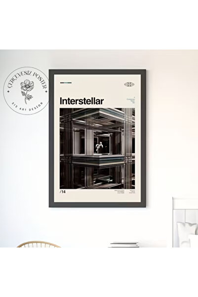 512 STORE İnterstellar Film Afiş Tasarım Modern Duvar Dekor Çerçevesiz Kuşe K...