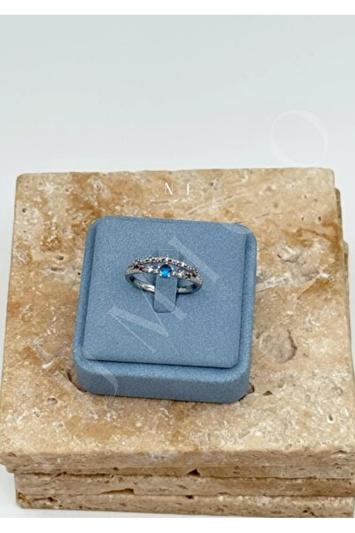 LUMİCOTAKI خاتم الأميرة الفضي المقاوم للصدأ (مفرد / مجموعة من 3) |   كريستال ...