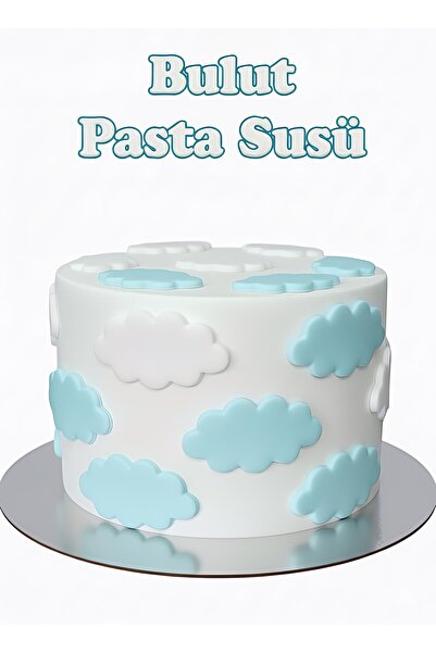 telaşe memuru Şeker Hamuru Pasta Tamamlayıcı Süs - Bulut 20 Adet Pasta Süsü -...