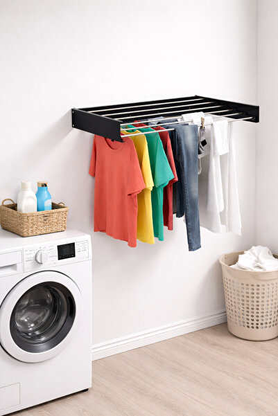 RaMetal Dekorasyon Katlanabilir Duvar Tipi Çamaşır Kurutmalık - Ekstra Sağlam...