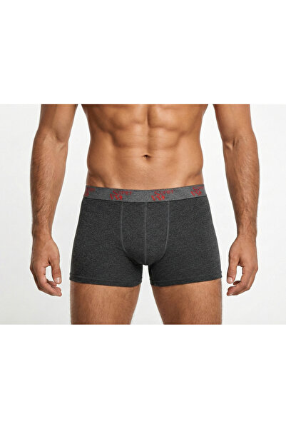 embody Men's Boxer Briefs with Waistband - Comfortable Dark Grey Elastic Cott...