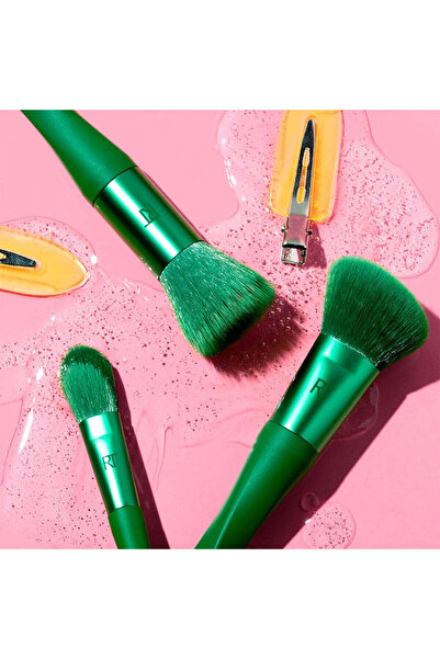 Real Techniques Makeup Brushes 12Pcs Kit In Cup Holder Case - Turquoise