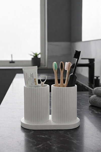 ND Shopping Çift Bölmeli Diş Fırçalık & Banyo Organizeri