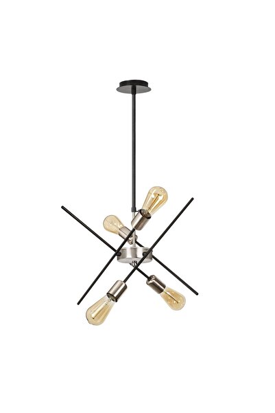 AmberLED ثريا أنيقة بهيكل معدني متوافقة مع E27 للمطبخ وغرفة المعيشة