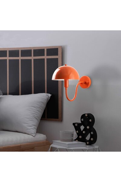 AmberLED إضاءة متدلية فردية أنيقة ذات هيكل معدني باللون البرتقالي للمطبخ وغرف...