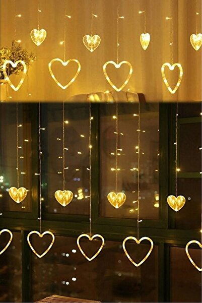 Leyaton Asılabilir Sarkım Ledli Kalpli Modlu Dekoratif Ev Oda Bahçe Aydınlatm...