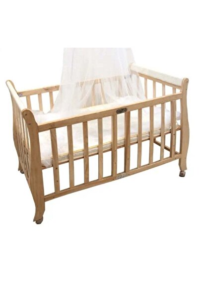 Baby Star Folding Baby Bed with Wheels and Mosquito Net