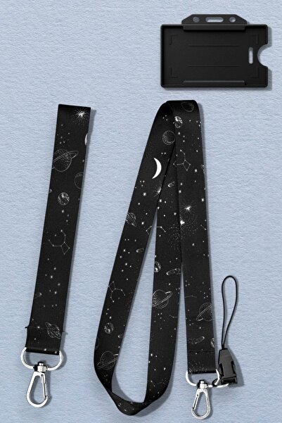 chic crazze سلسلة مفاتيح وحزام هاتف بتصميم كوكبة المجرة، إكسسوار للحقيبة، حبل...