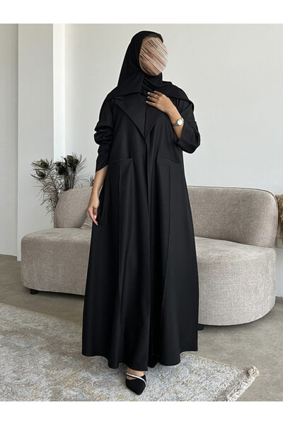 OLGA-ABAYA عباية عصرية وآنيقة من آولجا بجيوب القماش كريب لندن قصة العباية ربع...