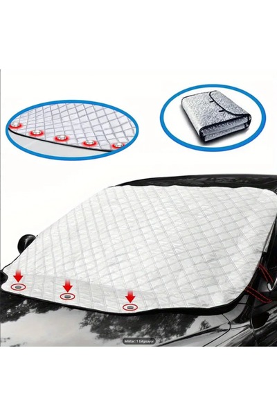 GARD OTO Araba Cam brandası kar buz örtüsü Süper Kalın Manyetik Kapak Her Hav...