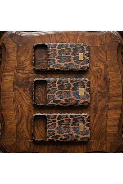 OSG iPhone 17 Pro Compatible Leopard Pattern Embossed Embroidered Case with B...