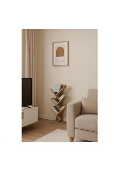 BREZIUM Wooden Shelf, BREZIUM, 5 Inclined Shelves