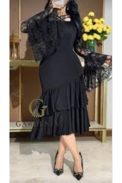 Gardenia Fashion Soft Dress with Ruffled Sleeves
