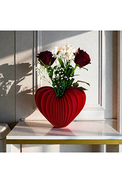 Home Yâre Dekoratif Vazo – Kalp Formlu Modern Tasarım Masa & Salon Aksesuarı