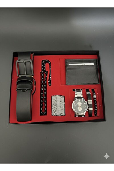 Choppers Lüks Deri Özel Kutulu Klasik Cüzdan Kemer Kartlık Çakmak Bileklik Te...