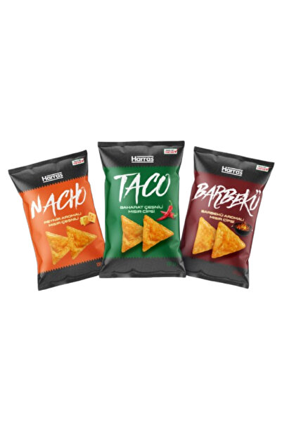 Harras Üçlü Mısır Cipsi (Taco, Nacho, Barbekü)